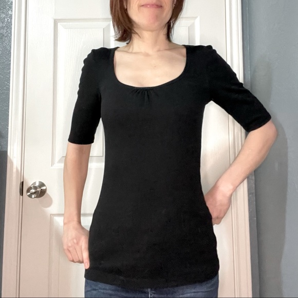 Express Tops - Express scoop neck top, black, size S, EUC
